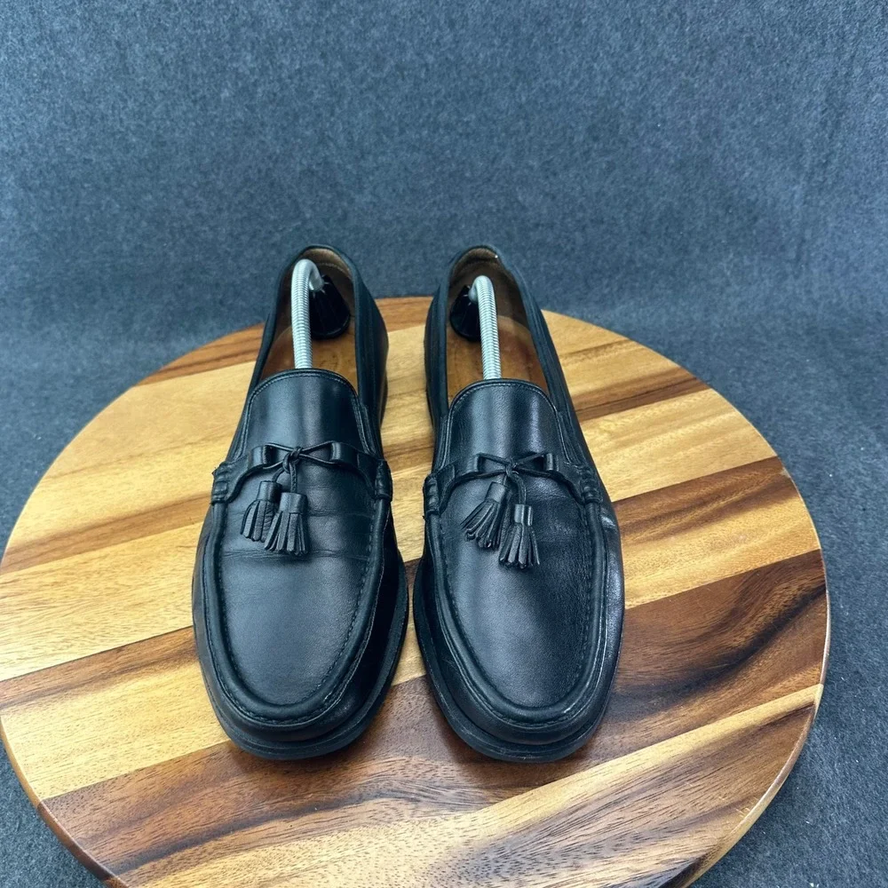 Allen Edmonds Milano Tassel Loafers Black Men's Shoes Size 12EE Made In Italy